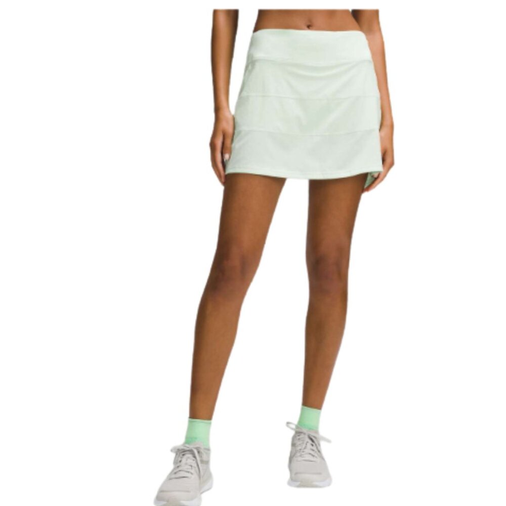 Lululemon Pace Rival Mid-Rise Skirt Skort Kohlrabi Green Size 6 | Built-In Short